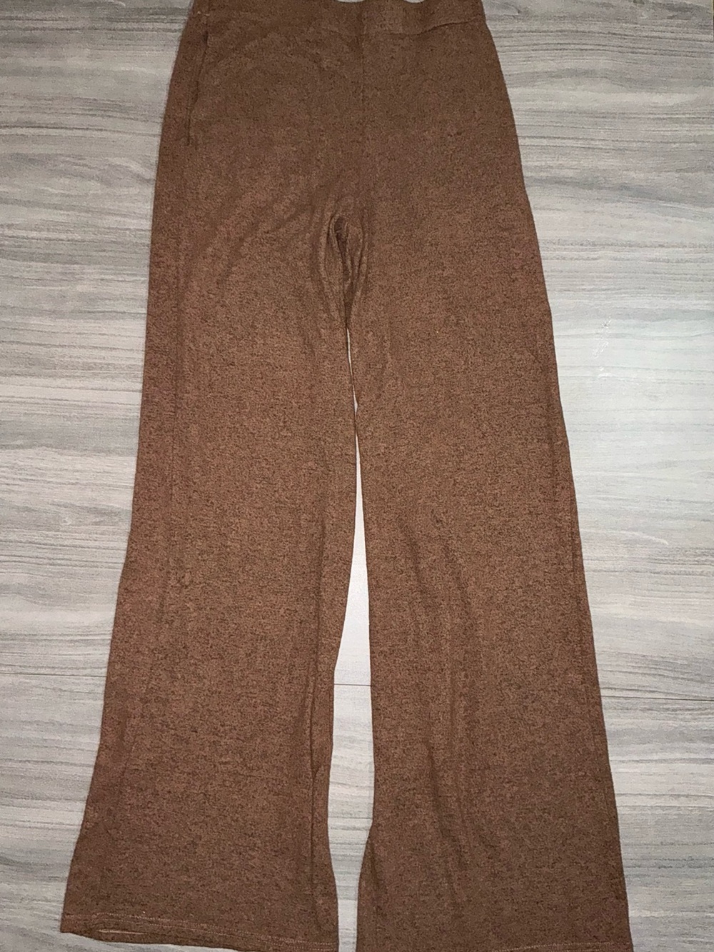 Daisy Soft Knit Loungewear Set - Mixed Sizes (Top M / Pants L) Brown Melange